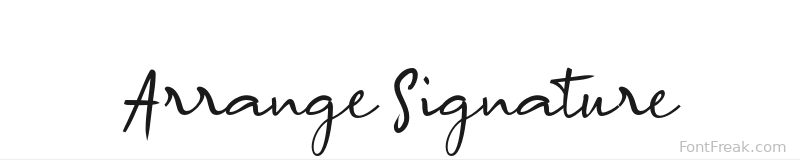 Arrange Signature