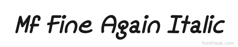 Mf Fine Again Italic