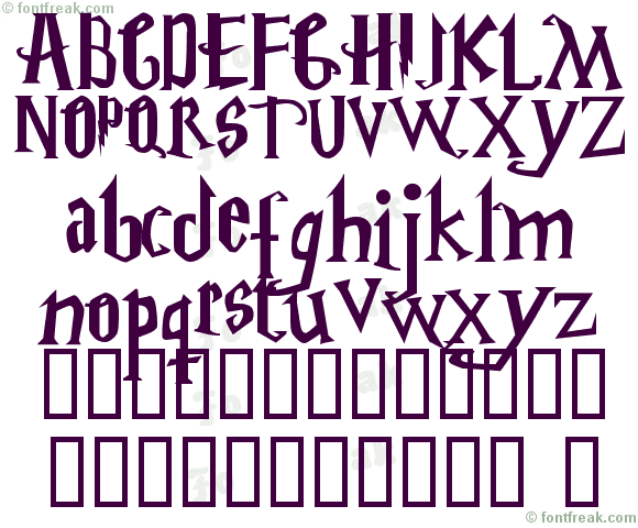 harry potter font free copy and paste
