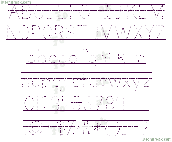 Font Freak KG Primary Dots Lined By Kimberly Geswein